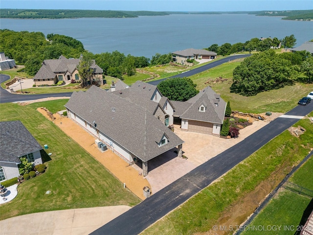 12432 Boulder Rdg, Sperry, OK 74073 - aerial view of property and surrounding area featuring a large body of water