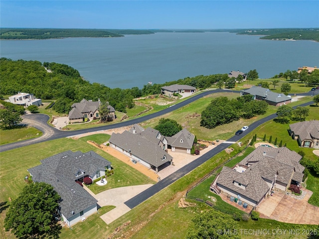 12432 Boulder Rdg, Sperry, OK 74073 - aerial perspective of suburban area with a nearby body of water