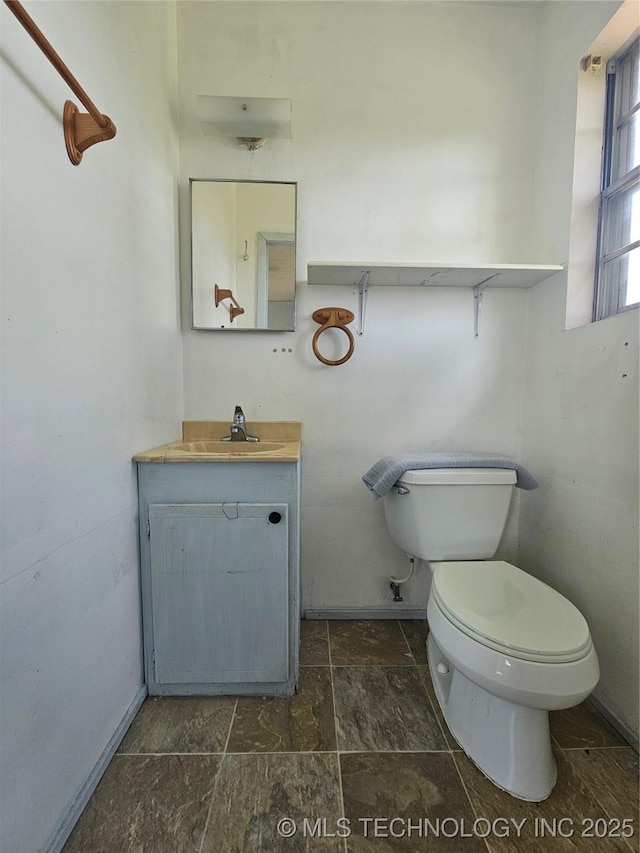 115 W Lisa Ln, Big Cabin, OK 74332 - bathroom featuring vanity and stone tile floors