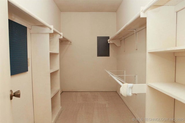 4507 S Irvington Ave, Tulsa, OK 74135 - walk in closet featuring electric panel and carpet