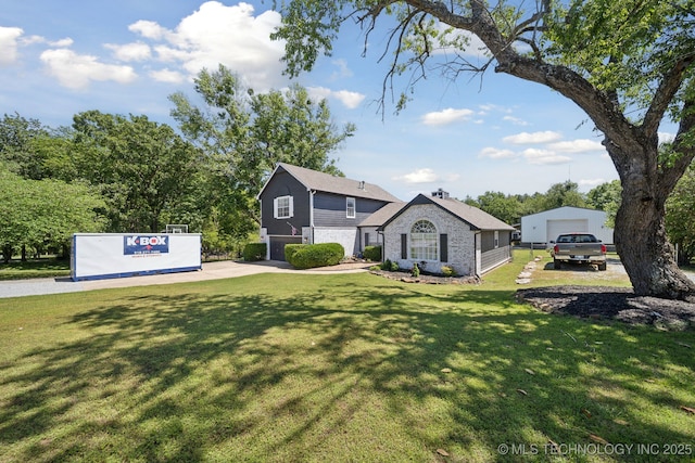 27108 E 82nd St S, Broken Arrow, OK 74014 - view of front facade featuring brick siding and a front yard