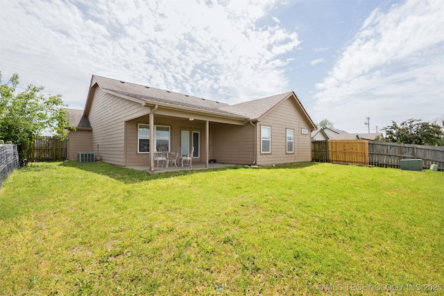 14507 E 110th Pl, Owasso, OK 74055 - back of house with a patio and cooling unit