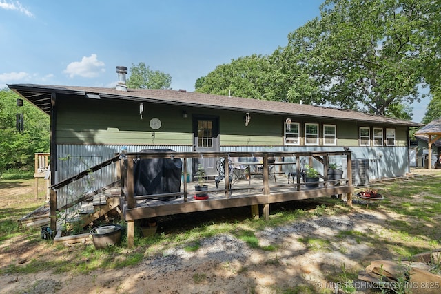 239 Seneca Dr, Sand Springs, OK 74063 - back of house featuring a wooden deck