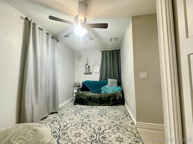 321 W Shawnee St, Tahlequah, OK 74464 - carpeted bedroom featuring baseboards and ceiling fan