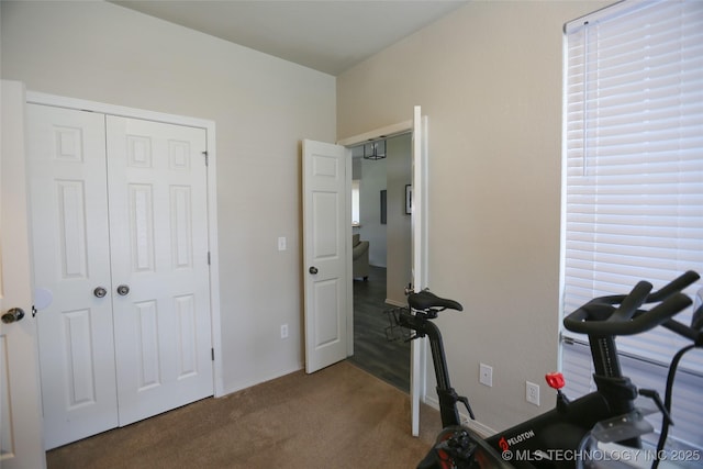 3983 S 216th E Ave, Broken Arrow, OK 74014 - exercise area featuring carpet and baseboards