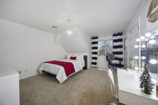 bedroom featuring carpet floors and baseboards