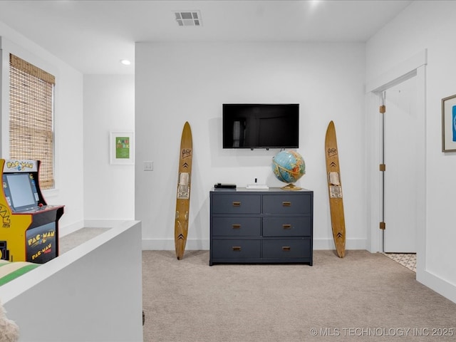 40 Center Ln N, Carlton Landing, OK 74432 - bedroom with light colored carpet, arched walkways, and recessed lighting