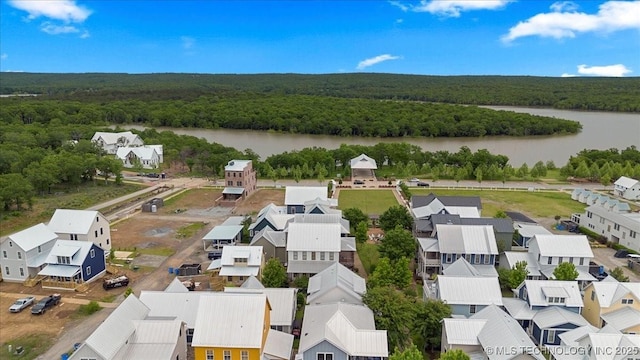 40 Center Ln N, Carlton Landing, OK 74432 - aerial view of residential area featuring a nearby body of water