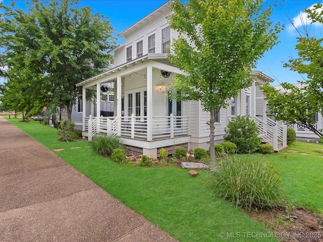 40 Center Ln N, Carlton Landing, OK 74432 - view of side of property featuring a yard and a porch