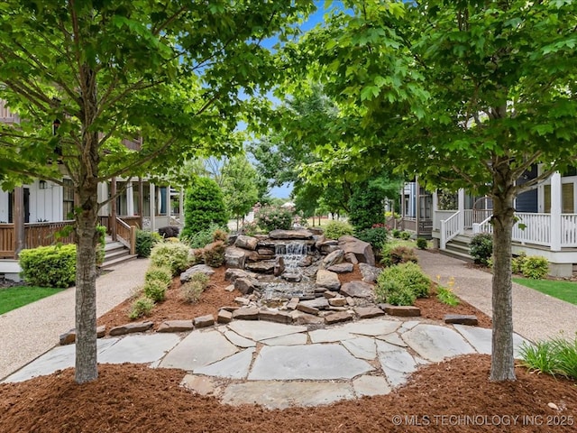 40 Center Ln N, Carlton Landing, OK 74432 - view of yard featuring covered porch