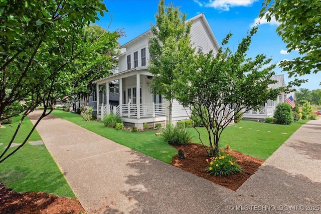 40 Center Ln N, Carlton Landing, OK 74432 - view of side of property featuring a porch and a lawn