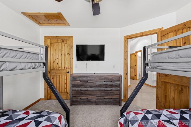 11879 Sandy Acres Trl, Kingston, OK 73439 - carpeted bedroom with ceiling fan