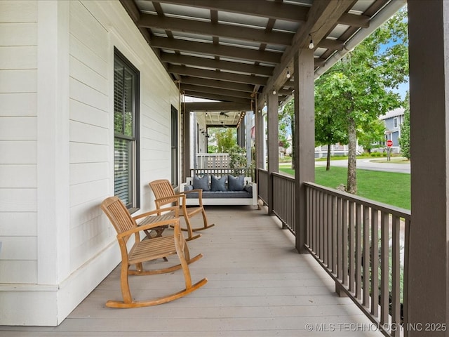 42 Redbud St, Carlton Landing, OK 74432 - view of wooden porch