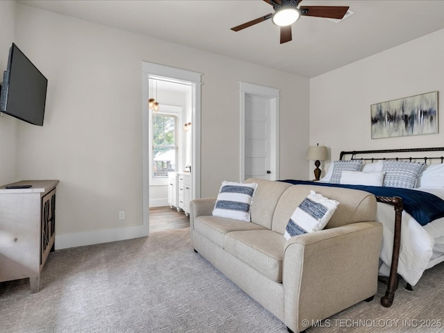 42 Redbud St, Carlton Landing, OK 74432 - carpeted bedroom featuring baseboards and ensuite bathroom