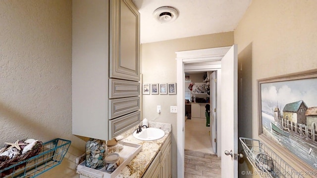 196 High Chaparal St, Ardmore, OK 73401 - bathroom featuring vanity and a textured wall