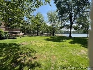1417 Leisure Rd, Grove, OK 74344 - view of grassy yard with a water view