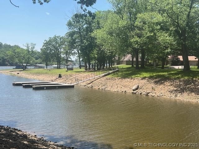 1417 Leisure Rd, Grove, OK 74344 - water view featuring a floating dock