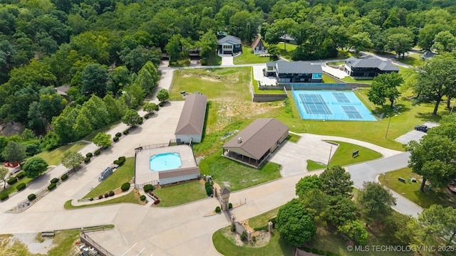 25 Grand Lake Dr Unit 3B, Afton, OK 74331 - drone / aerial view of a pool and a forest