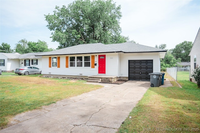 4024 E 25th St, Tulsa, OK 74114 - ranch-style home featuring an attached garage, driveway, and a shingled roof