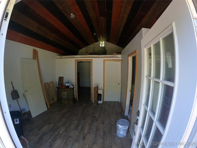 808 N Norfolk Rd, Yale, OK 74085 - unfurnished sunroom featuring vaulted ceiling