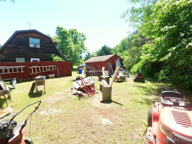 808 N Norfolk Rd, Yale, OK 74085 - view of yard featuring an outbuilding