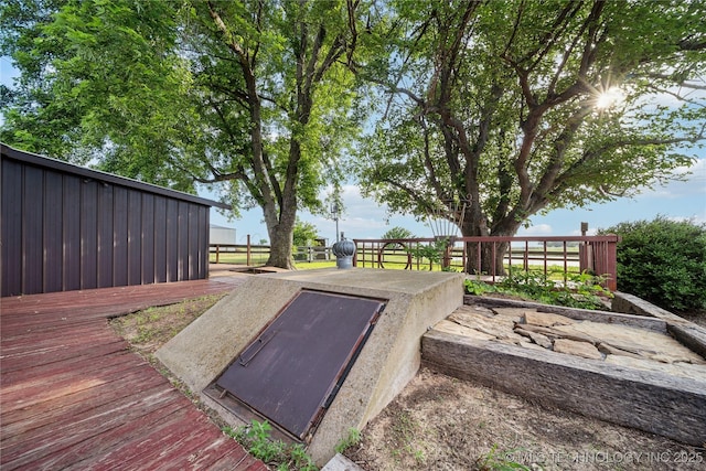 1202 S Oak Grove Rd, Cushing, OK 74023 - entry to storm shelter