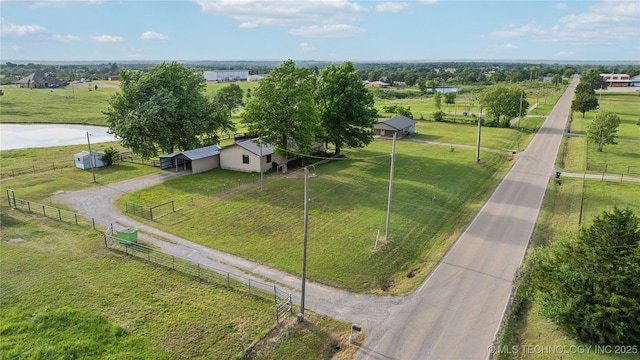 1202 S Oak Grove Rd, Cushing, OK 74023 - aerial view of sparsely populated area with a pastoral area
