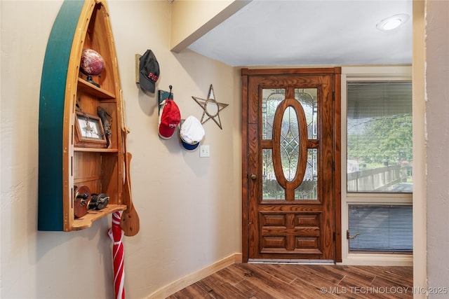 29898 S 566th Rd Unit 422, Afton, OK 74331 - entrance foyer with wood finished floors and baseboards