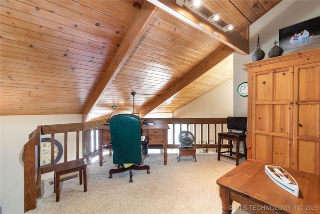 29898 S 566th Rd Unit 422, Afton, OK 74331 - office space featuring wood ceiling and carpet floors