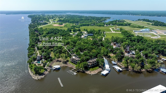29898 S 566th Rd Unit 422, Afton, OK 74331 - drone / aerial view of a large body of water and a tree filled landscape
