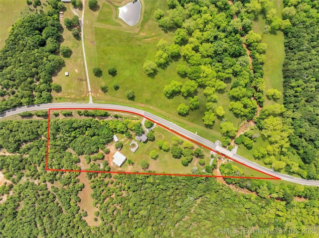 2382 Cheek, Lone Grove, OK 73443 - aerial view of property's location featuring property parcel outlined