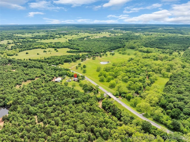 2382 Cheek, Lone Grove, OK 73443 - bird's eye view of a heavily wooded area