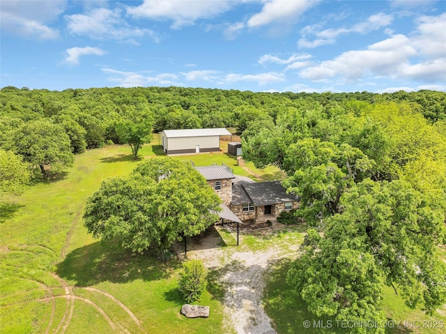 2382 Cheek, Lone Grove, OK 73443 - view from above of property with a forest