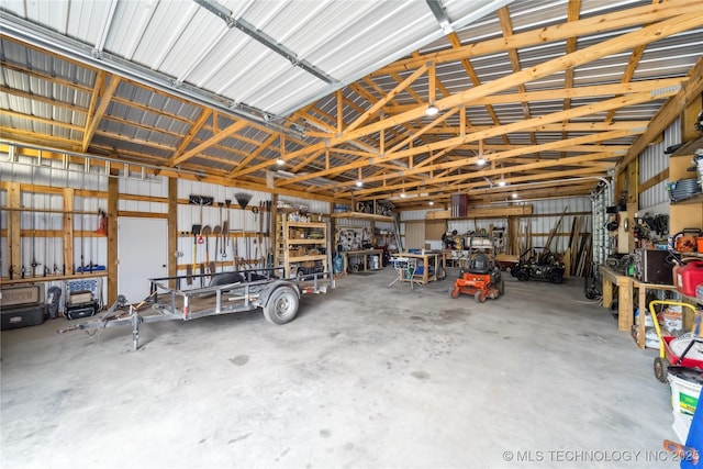 17784 S 210th Rd, Okmulgee, OK 74447 - garage featuring a workshop area