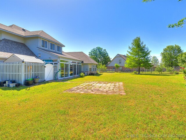 8704 N 140th E Ct, Owasso, OK 74055 - view of yard with a patio