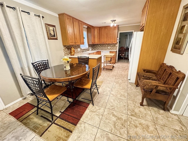 510 Beverly Ave, Vian, OK 74962 - dining room featuring ornamental molding and light tile patterned floors