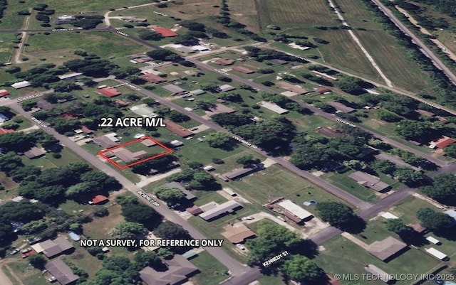 510 Beverly Ave, Vian, OK 74962 - aerial map of property and surrounding area with property parcel outlined