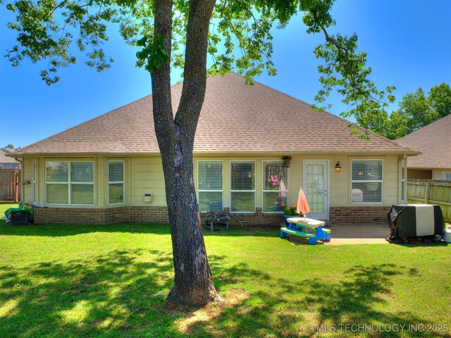 2008 N 8th St, Broken Arrow, OK 74012 - view of front of property featuring brick siding, a patio area, and a shingled roof