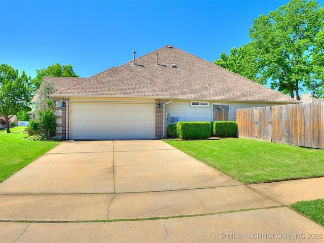 2008 N 8th St, Broken Arrow, OK 74012 - view of front of house with brick siding, an attached garage, roof with shingles, and driveway