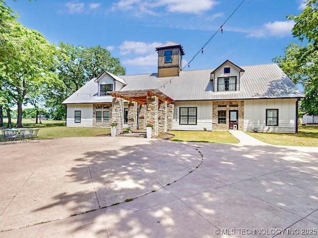 17716 S 39th W Ave, Mounds, OK 74047 - view of front of property featuring stone siding and a front yard