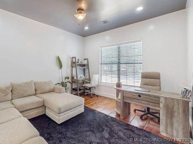 17716 S 39th W Ave, Mounds, OK 74047 - office area featuring wood finished floors and baseboards