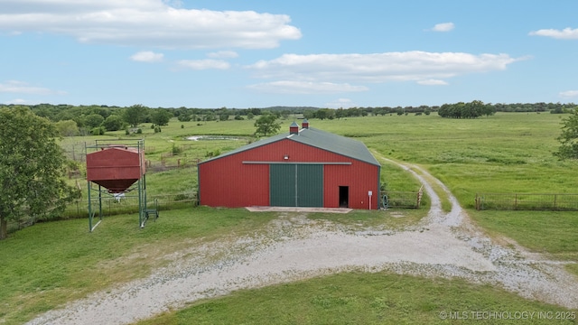 9590 S 4240th Rd, Chelsea, OK 74016 - view of pole building with a rural view and driveway