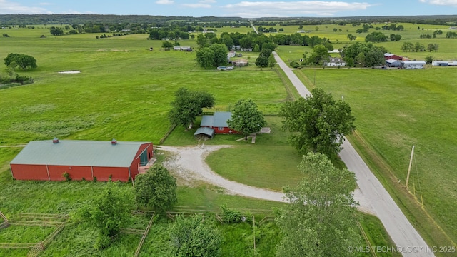 9590 S 4240th Rd, Chelsea, OK 74016 - aerial view of sparsely populated area featuring agricultural land