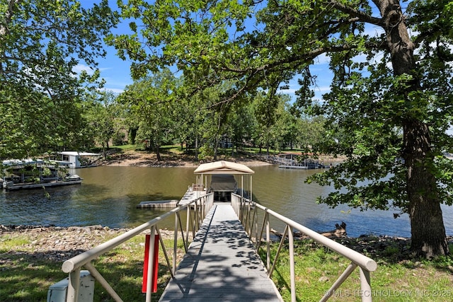 59144 E 290th Rd, Grove, OK 74344 - dock featuring a water view