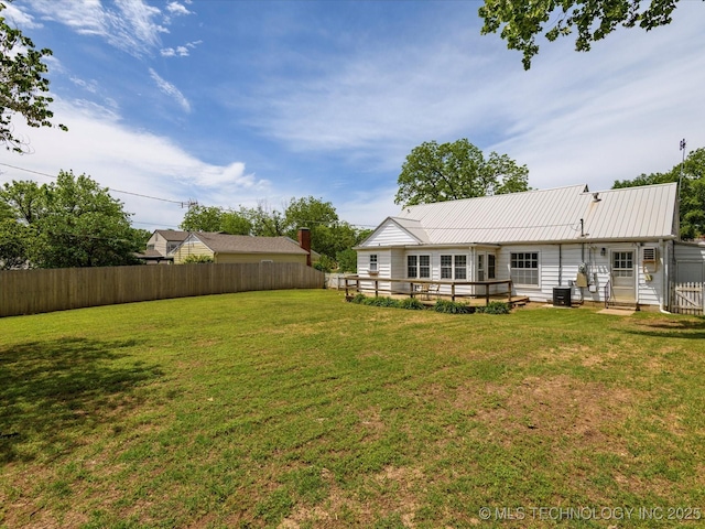 1724 Cherokee Pl, Bartlesville, OK 74003 - view of yard featuring a deck and cooling unit