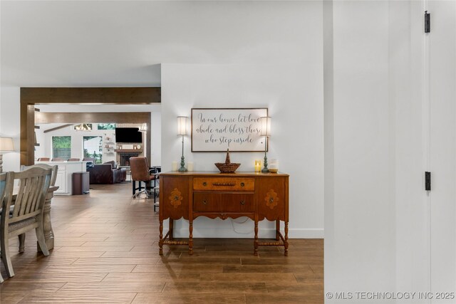 11837 S 84th Ave E, Bixby, OK 74008 - hallway featuring wood finished floors