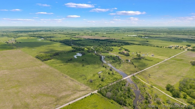 24708 E 18th Rd, Vinita, OK 74301 - aerial view of property and surrounding area with rural landscape