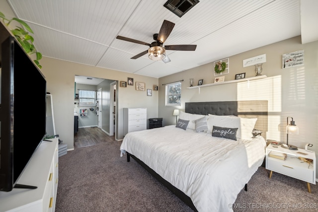 10180 S 241st W Ave, Sapulpa, OK 74066 - carpeted bedroom featuring multiple windows, a ceiling fan, and baseboards