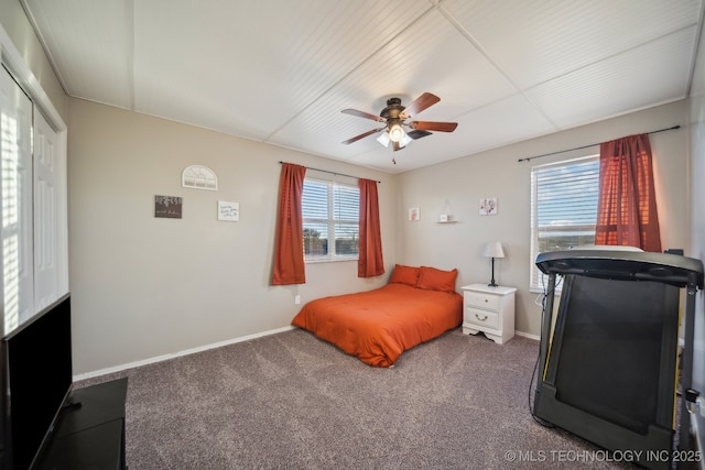 10180 S 241st W Ave, Sapulpa, OK 74066 - bedroom featuring carpet floors, baseboards, ceiling fan, and a closet