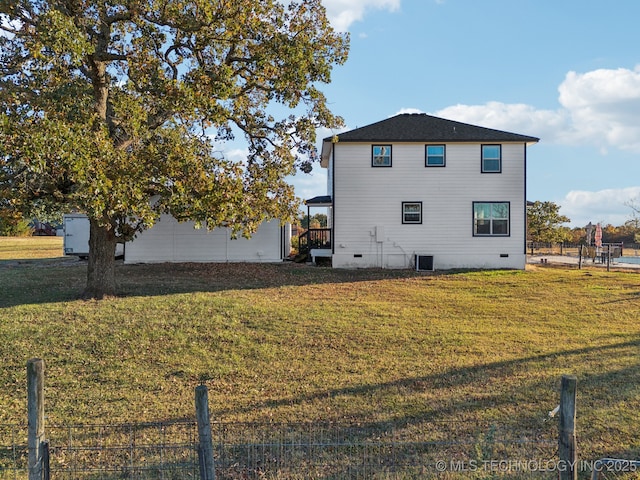 10180 S 241st W Ave, Sapulpa, OK 74066 - view of side of property featuring crawl space and central AC unit